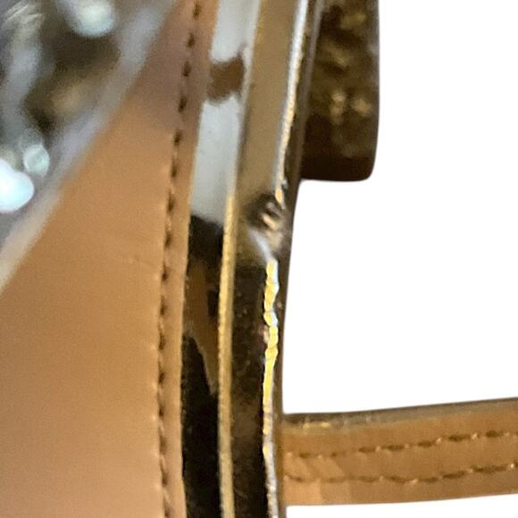 Jewel Badgley Mischka Gold Claudia Embellished Sandals Size 10M - Picture 11 of 16